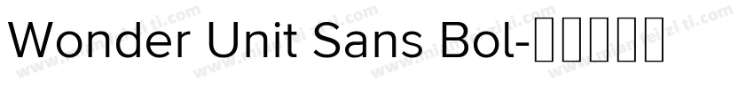 Wonder Unit Sans Bol字体转换